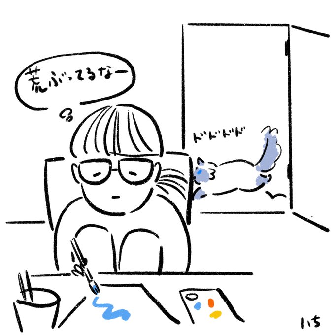 本日のマーベラスなぷっくん。
ぷっくんは机の上に乗ってもPCのキーボードや絵具パレットを避けて歩く賢いちゃんなのですが、今日は凄かった。 