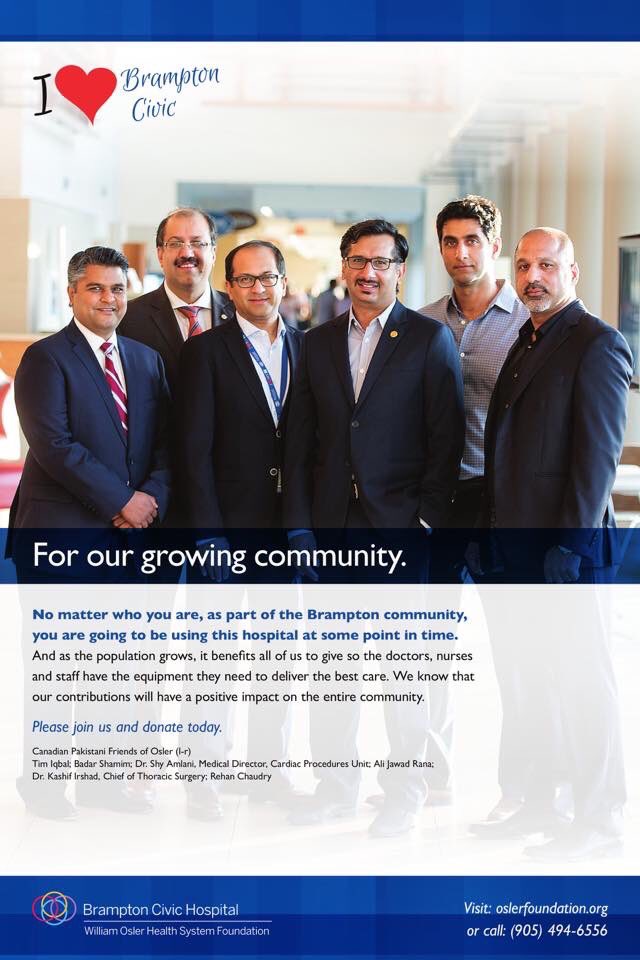 badarshamim's tweet photo. Launched 5 yrs ago, this week #CPFO is an apolitical areligious sub committee of @OslerFoundation and seeks to raise awareness and funds for our collective healthcare needs in and around @CityBrampton Consider lending us your support. https://t.co/qnaGQC7eGE