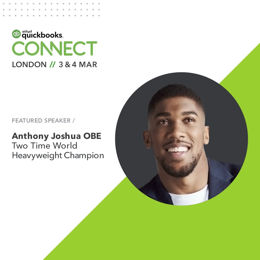 We can’t wait to hear from @anthonyfjoshua at #QBConnect London on 4 March. Join us to listen to his inspiring story and gain insights for your business. Get your tickets 👉 ow.ly/8jtK50yfdT8 Are you as excited as we are!? 🤩
