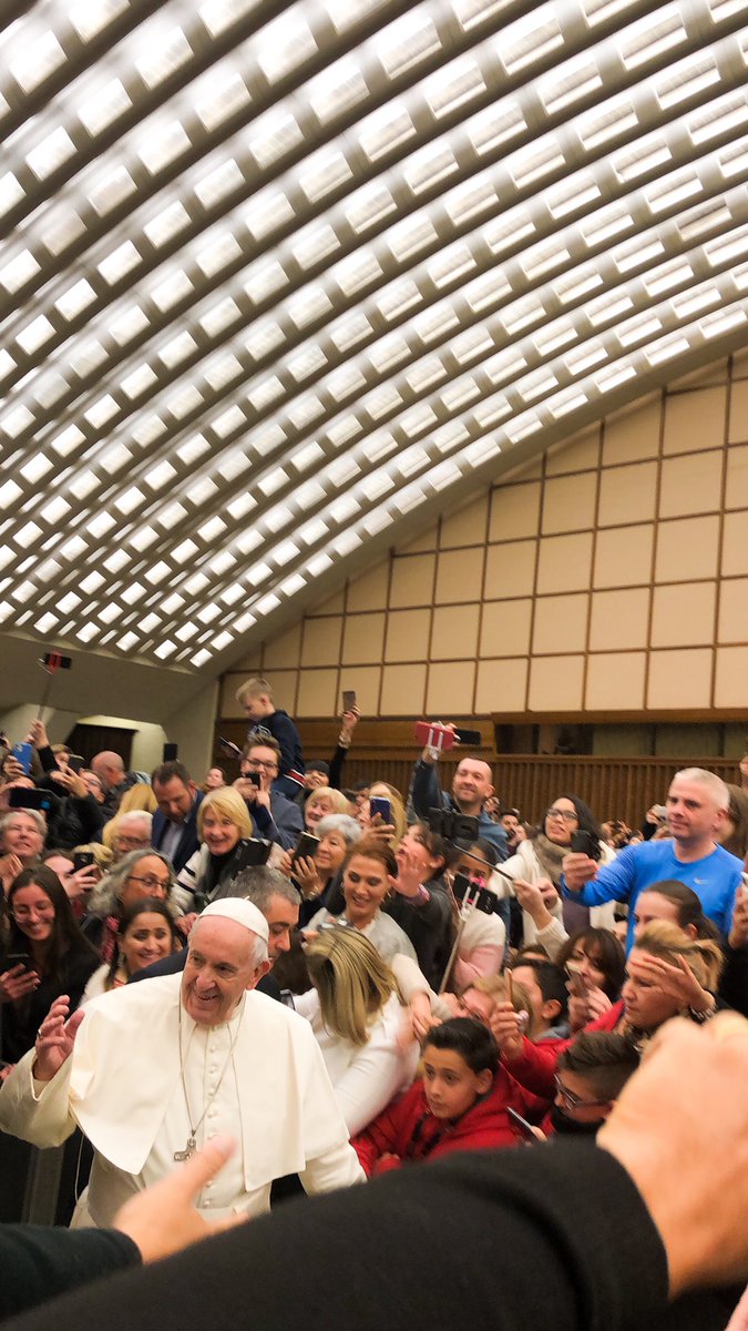 Studying abroad through St. John’s means you can get to experience beautiful moments like attending the papal audience #sjuglobal