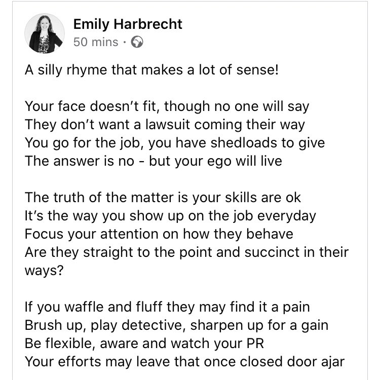 emilyharbrecht's tweet photo. Face doesn’t fit? #WritingCommunity  #gotthejob #ItsOkNotToBeOk https://t.co/IvM5ZuLPTt