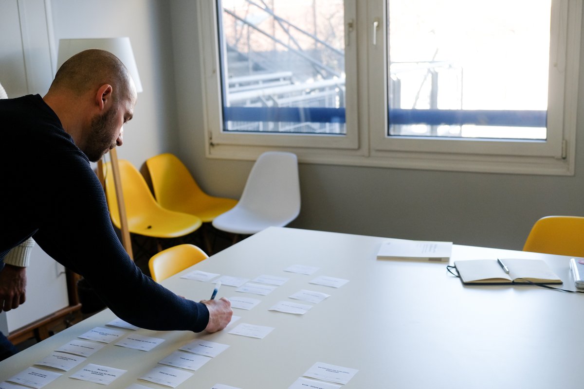 cto_asaservice's tweet photo. #CTOaasContest 🚀 Hier, nous avons organisé le premier atelier avec l'un des lauréats du CTO as a Service Contest : @OenoPlace ! Ensemble, nous avons réalisé une matrice valeur/effort qui a permis à la #startup d'y voir plus clair sur les fonctionnalités à prioriser pour son MVP. https://t.co/fZQNI6L5O6