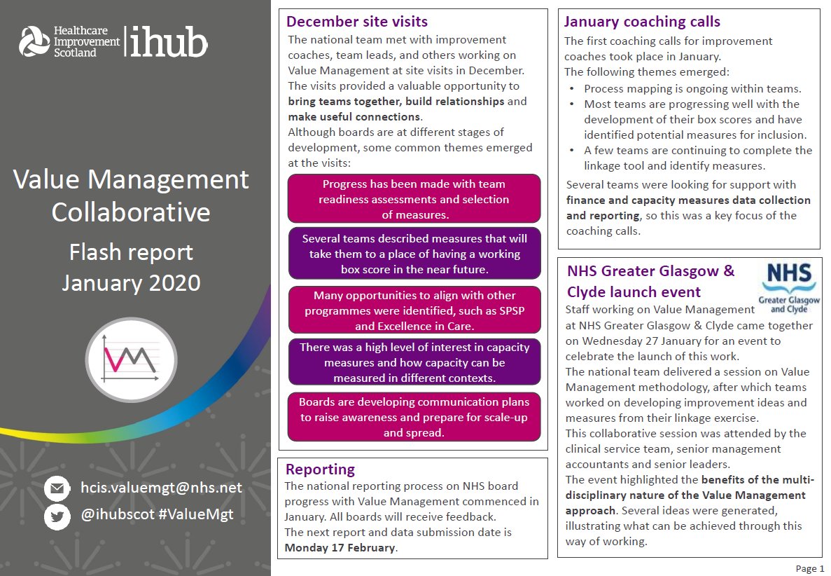 The latest Value Management Collaborative flash report is now available. It contains updates on our events, including the recent workshop for improvement coaches and team leads on 28 &amp; 29 January. #ValueMgt

You can read the report here: bit.ly/2S5Ia0R