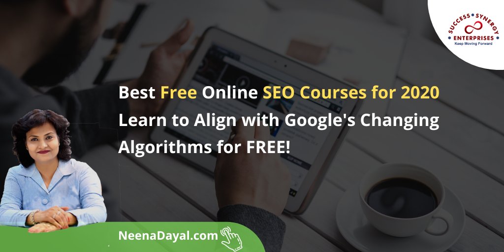 NeenaDayal's tweet image. Best Free Online SEO Courses for 2020
Learn to Align with Google's Changing Algorithms for FREE!
🔗 tinyurl.com/uw2zv5o
#SEO2020 #GoogleUpdate #googlealgorithms
#seotutorials #successsynergyenterprises #sse