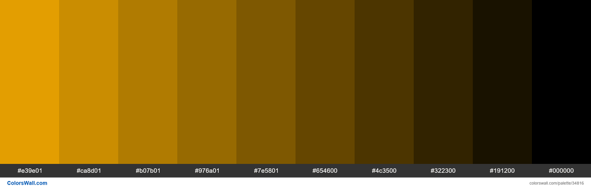 colorswall on Twitter: "Shades XKCD Color yellow orange #fcb001 hex #