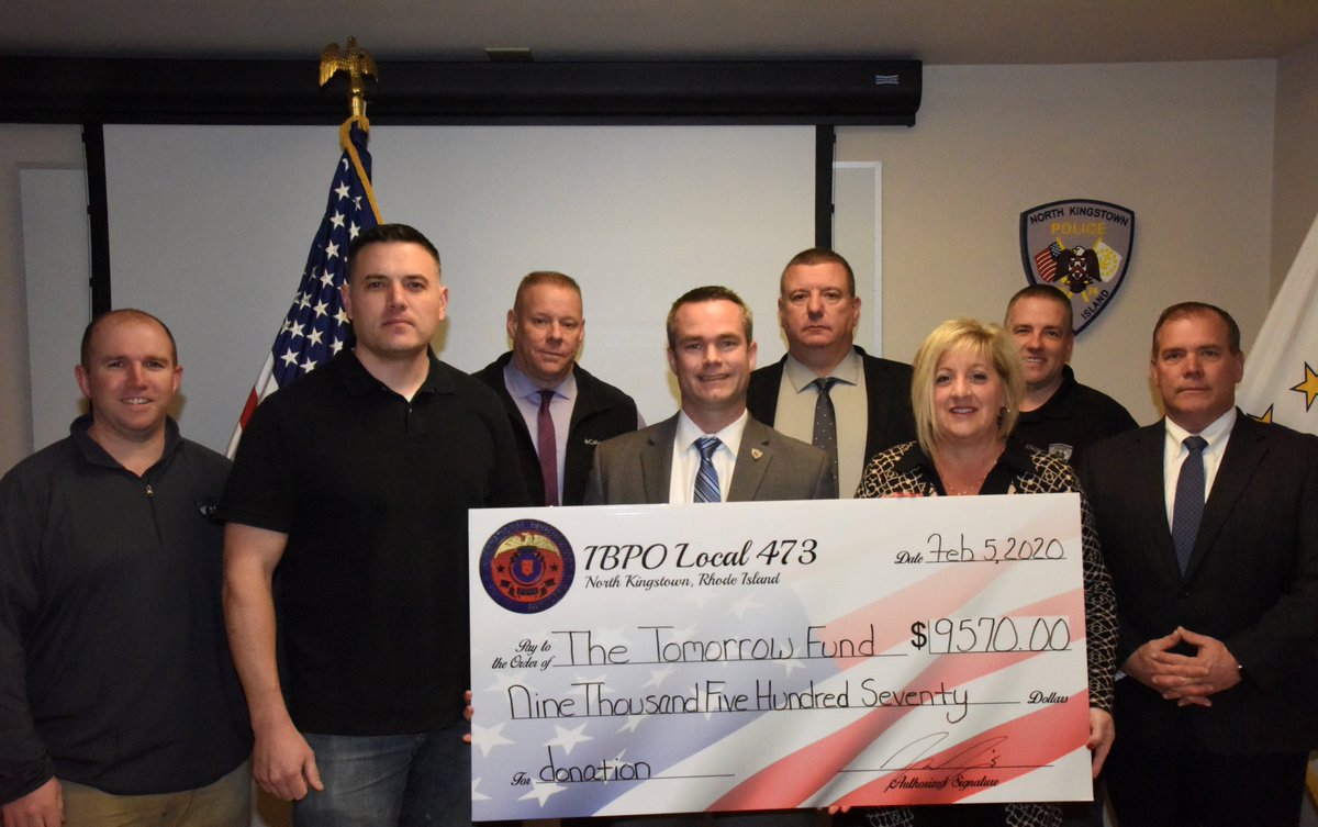 On Wednesday, the Tomorrow Fund was presented with a check for $9570.00 as a result of the NKPD and IBPO Local 473 No-shave November fundraiser. Thanks to Chief Flanagan for allowing officers to proudly display their beards.