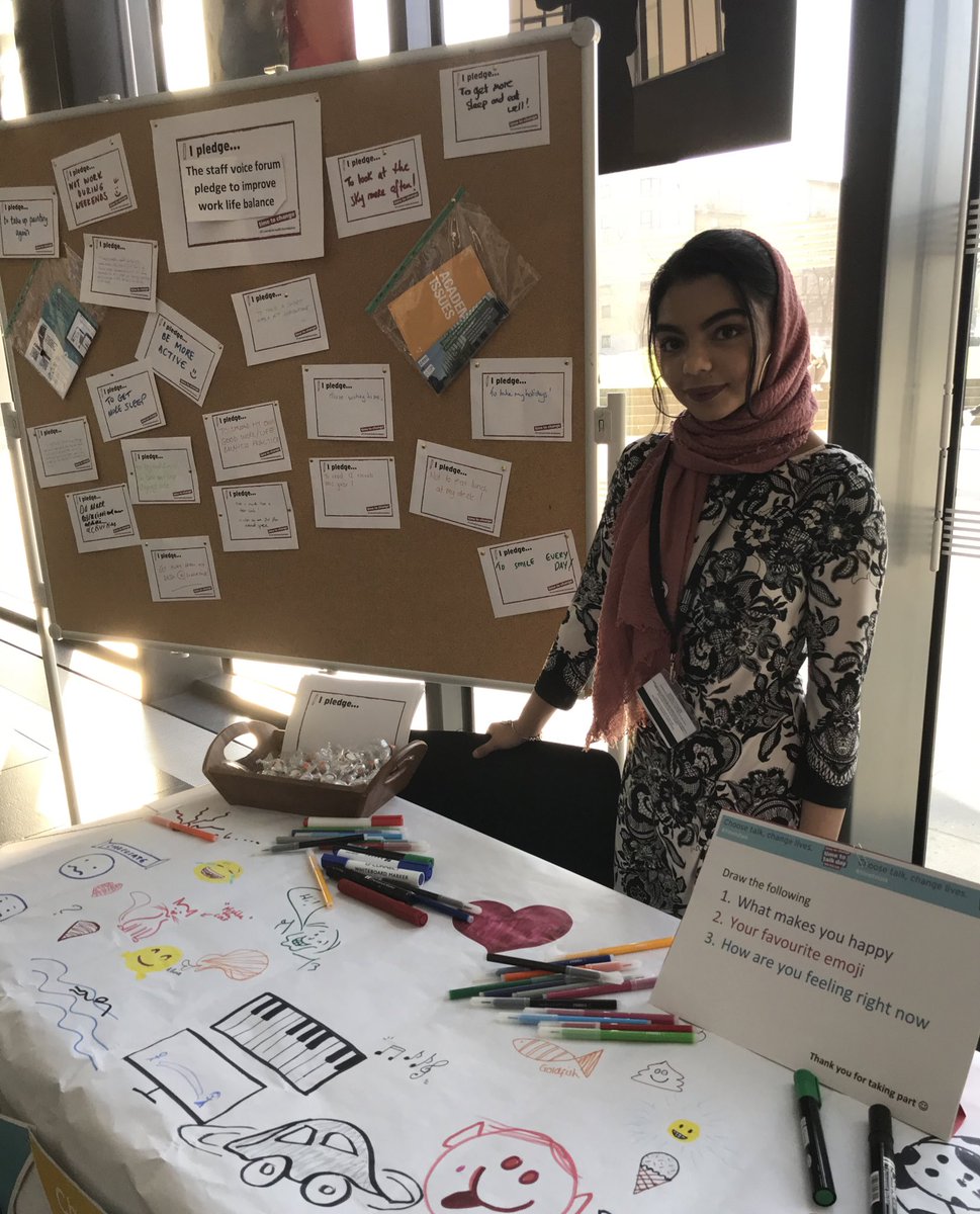 Health and Education at Manchester Met (@mmuhealthanded) on Twitter photo It’s #TimeToTalkDay. Monwara Begum is in Brooks foyer for this year’s <a href="/TimetoChange/">Time to Change</a> campaign, which aims to get people talking about #mentalhealth and #stress. Have you made your pledge? It’s #TimeToTalkDay. Monwara Begum is in Brooks foyer for this year’s <a href="/TimetoChange/">Time to Change</a> campaign, which aims to get people talking about #mentalhealth and #stress. Have you made your pledge?