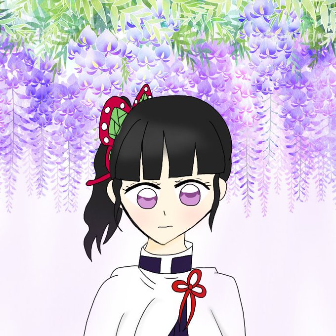 💐アヤナ🥀さんがTwitterに投稿した栗花落カナヲ(鬼滅の刃)のイラスト。