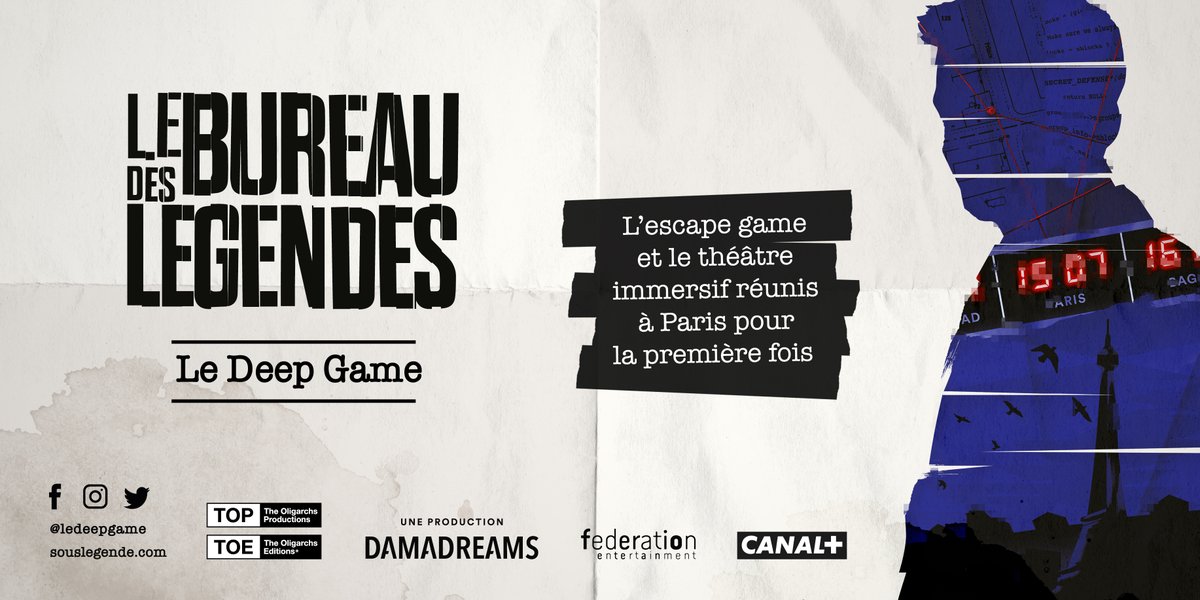 LBDL_canal's tweet image. Et nos voeux furent exaucés... 😱
La première expérience immersive dans l&apos;univers #LBDL arrive bientôt à Paris ! #LeBureauDesLegendes #Deepgame