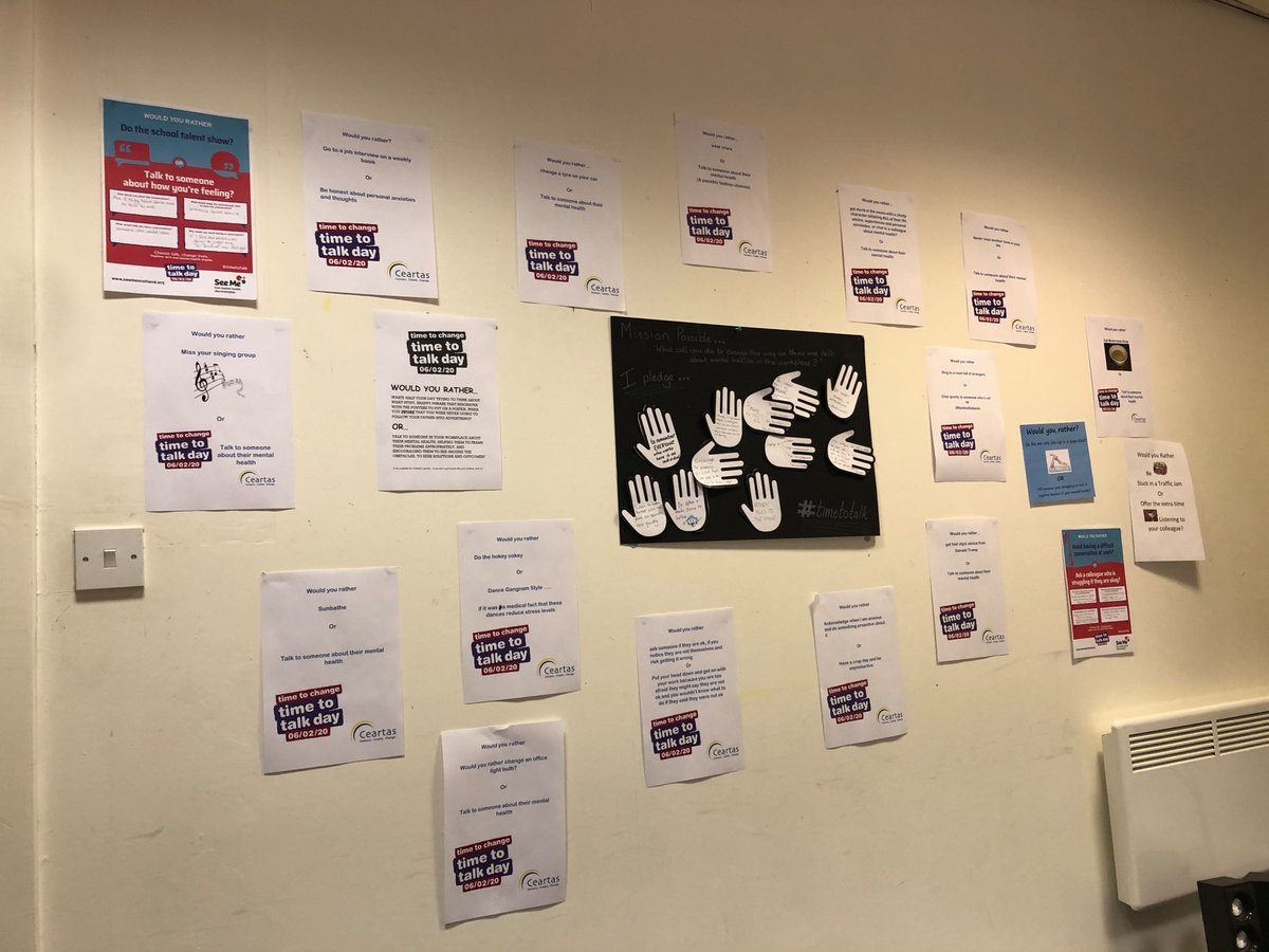 pledge wall with our self made posters