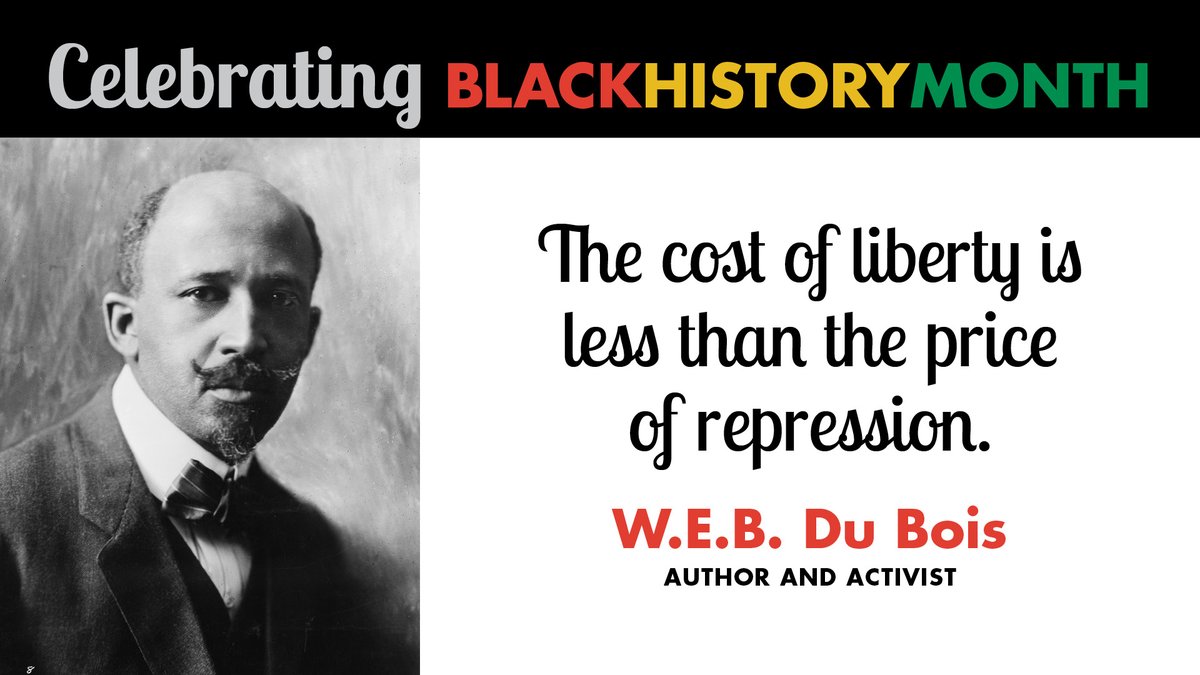 Celebrating Black History Month. The cost of liberty is less than the price of repression. 