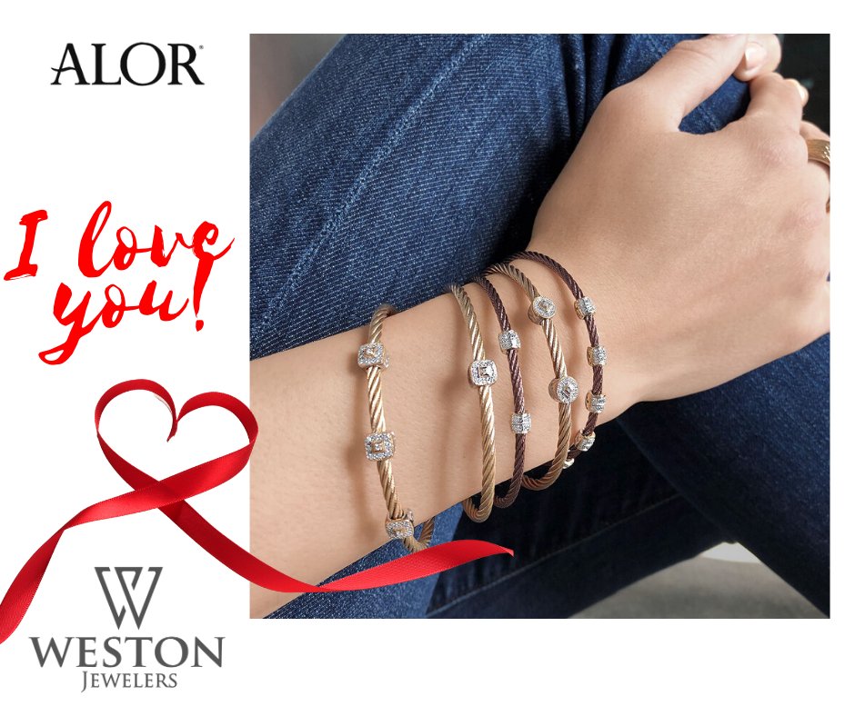 This Valentines Day give the gift of stackable bracelets by ALOR available <a href="/westonjewelers/">Weston Jewelers</a> in Weston Town Centre and Seminole Hard Rock Hotel and Casino. <a href="/alorjewelry/">ALOR</a> <a href="/alor_since1979/">ALOR</a> #alorjewelry #hardrockholly #seminolehardrock #guitarhotel #valentinesday