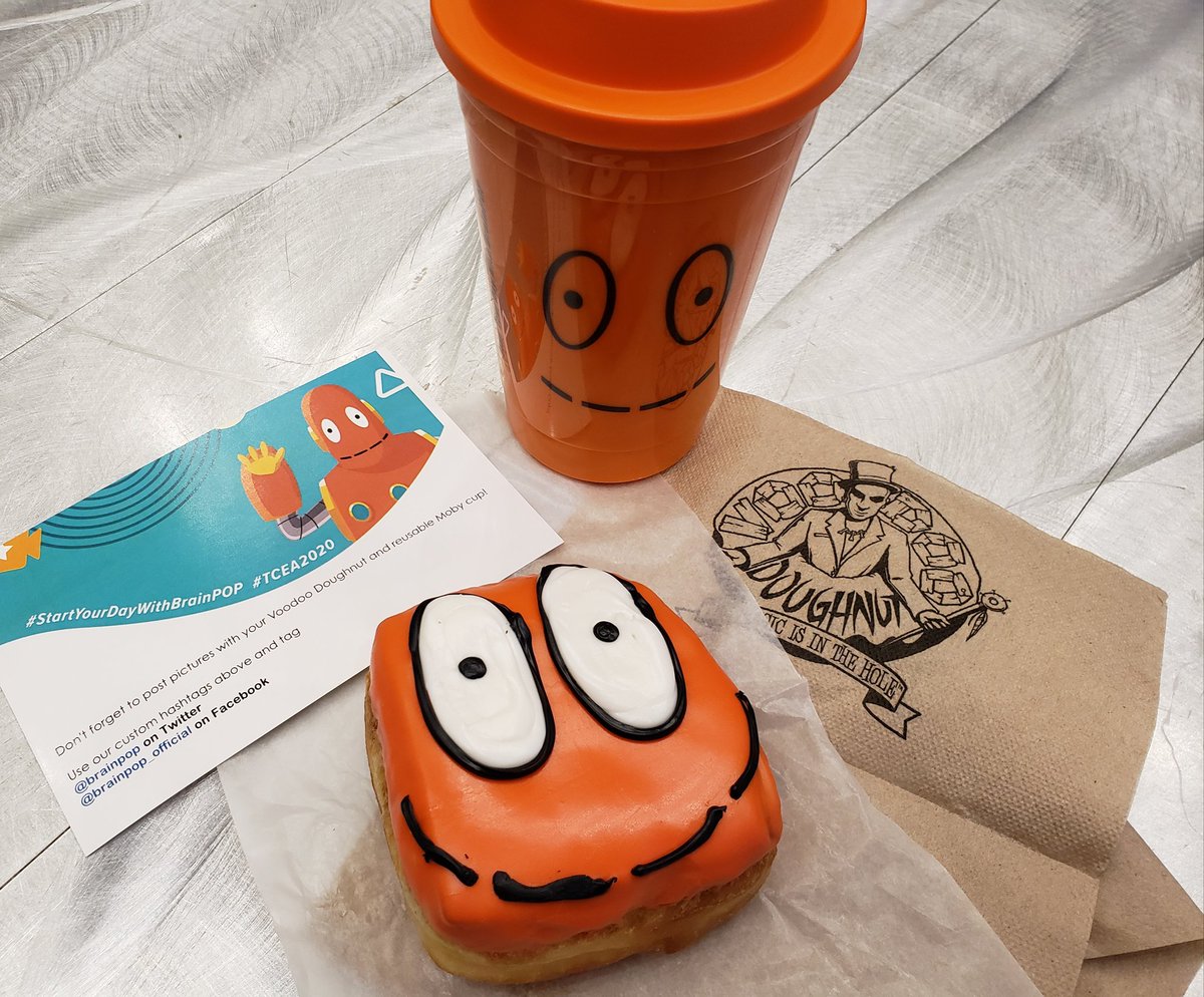 ShiftInnovator's tweet image. Thanks for the @VoodooDoughnut &amp;amp; coffee, @brainpop! 😋🍩☕🤖 #TCEA2020 #StartYourDayWithBrainPOP