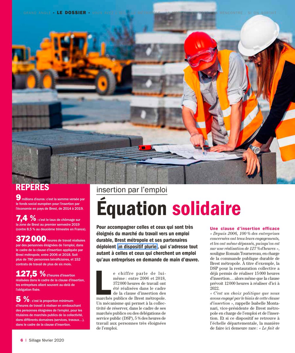 DEFIS_Emploi's tweet photo. "Faire se rencontrer les besoins" c'est la ligne directrice de toutes nos actions en faveur de l'#emploi et de l'#inclusion dans le #PaysdeBrest Merci #Sillage de mettre en lumière notre travail quotidien #ClauseInsertion #DigitalEmploi @AVE @isabelmontanari @BrestFr https://t.co/kTr5G48z6D