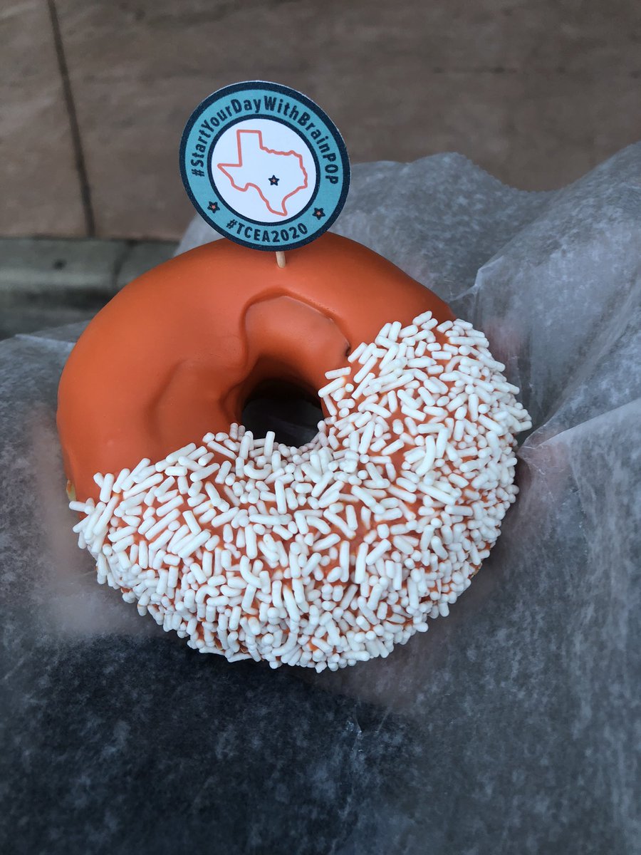 MrsJordanTerry's tweet photo. Starting the day off right at @TCEA with #brainpop donuts from @VoodooDoughnut! #DGD20 @CISDEdTech https://t.co/cjQ7U2inSc