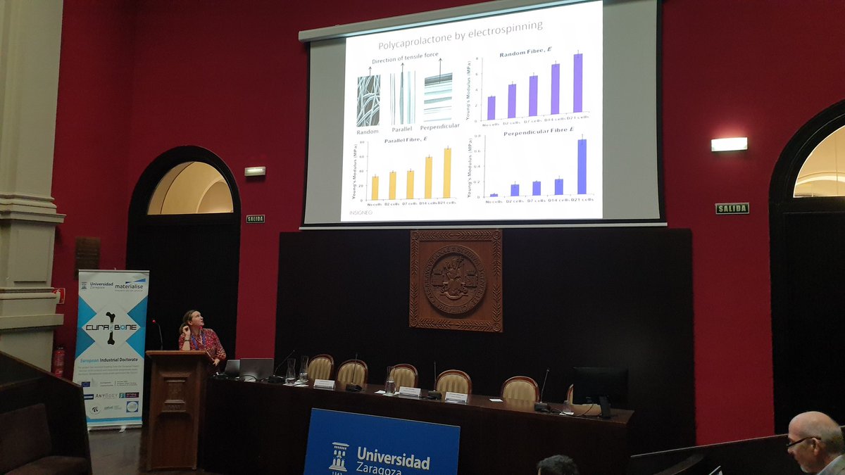 curabone's tweet photo. Let's restart our workshop after the break with another talk! @GwendolenReilly is showing different biomaterials fabrication techniques. #BoneZaragoza #MSCA #H2020 #CuraBone https://t.co/yA9z4Jxj7X