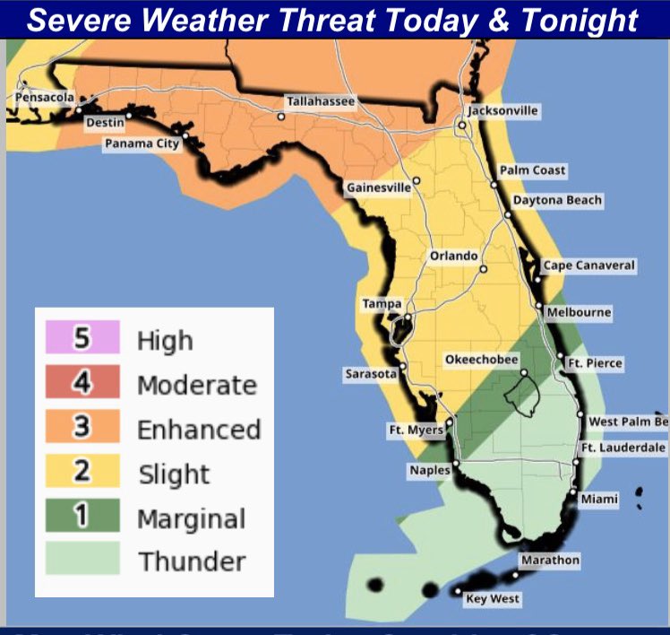 Fl Division Of Emergency Management On Twitter Severe Weather Is Expected In North And Central Florida Today The Storms Could Bring Minor Flooding Power Outages And Tree Damage Be Ready To Seek