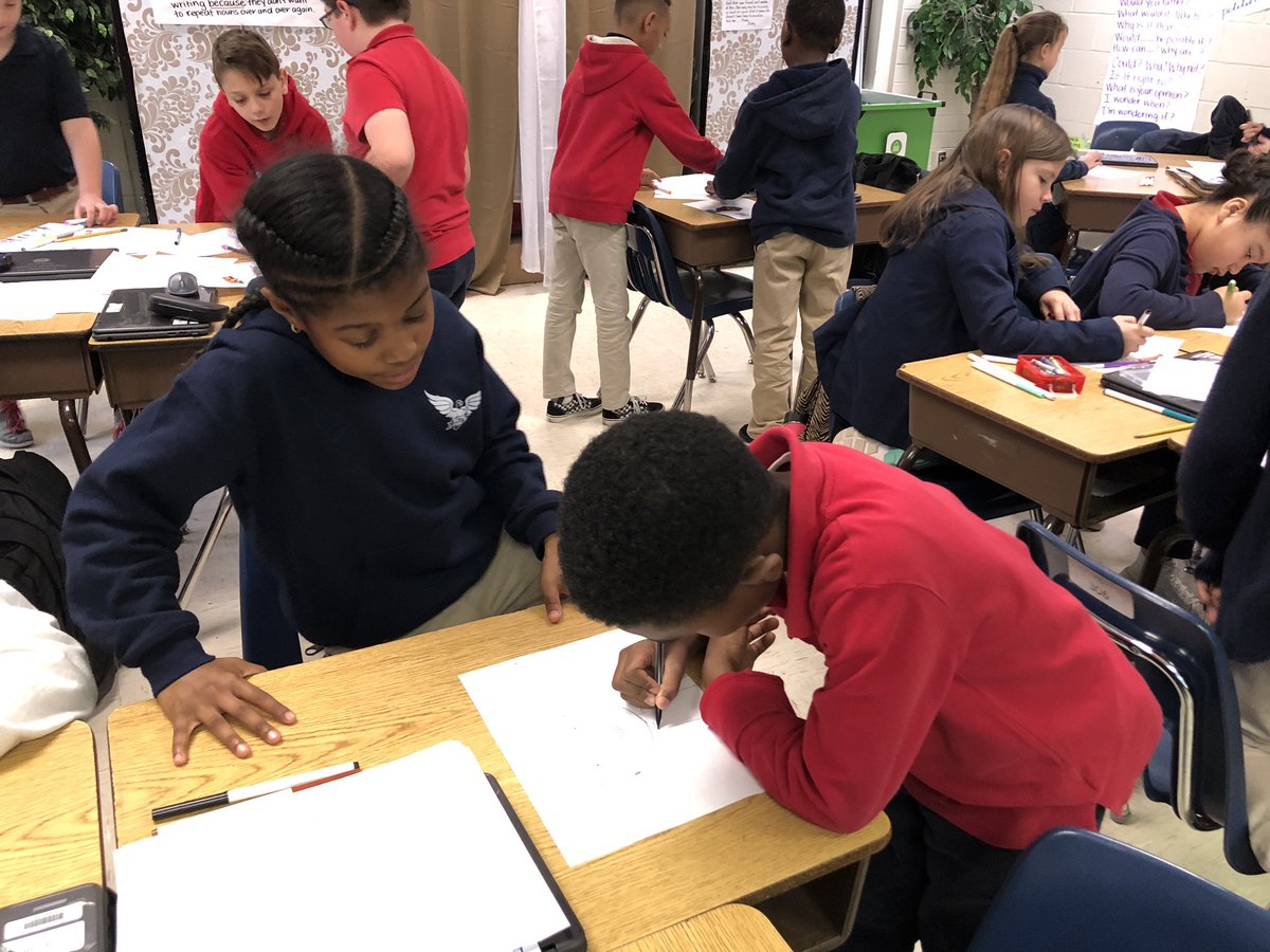 Our book project is in full swing! Fourth Grade Authors and Illustrators in the making. #BeTheBEST #NCSS #ncts