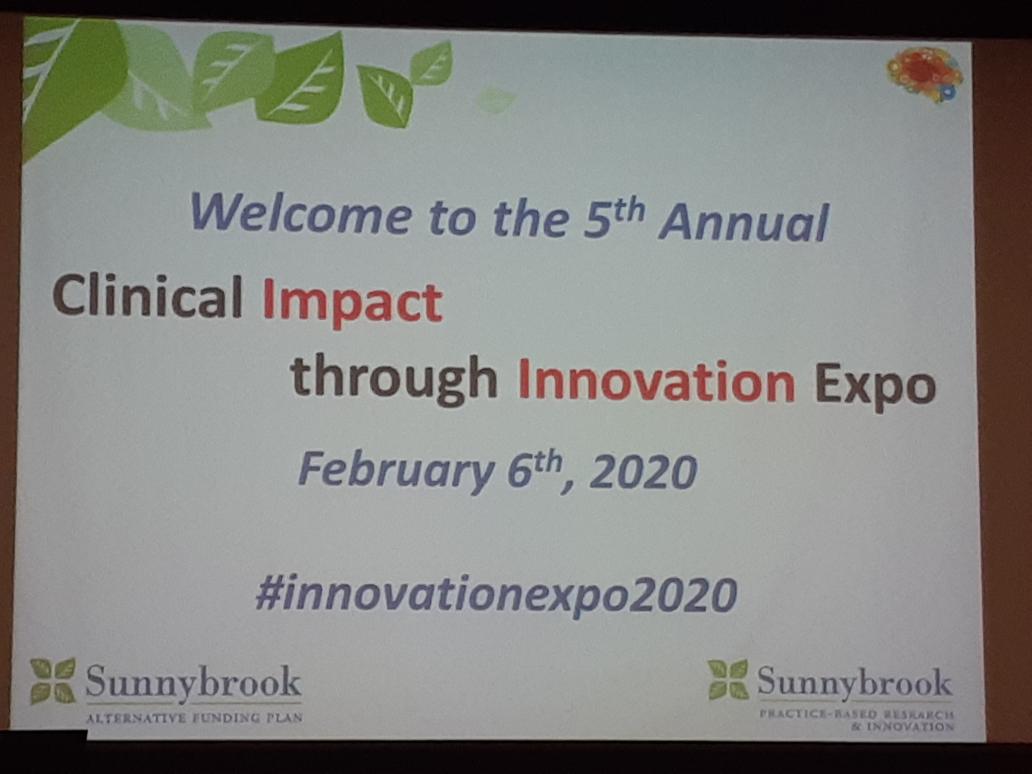 Excited to be here today 😁 Inquire and innovate practice-based research and innovation <a href="/LisaPBRI/">Lisa Di Prospero</a> <a href="/carmen_chan1/">Carmen Chan</a> @JennMathesonMGH <a href="/KatherineVanden/">Katherine Vandenbussche</a> #innovationexpo2020