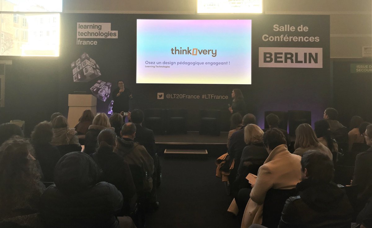 Thinkovery's tweet photo. [ Atelier #LT20 ] "Osez un design pédagogique engageant !"
Ça commence maintenant en salle Berlin 😄 @LT20France https://t.co/Vya389RMh6