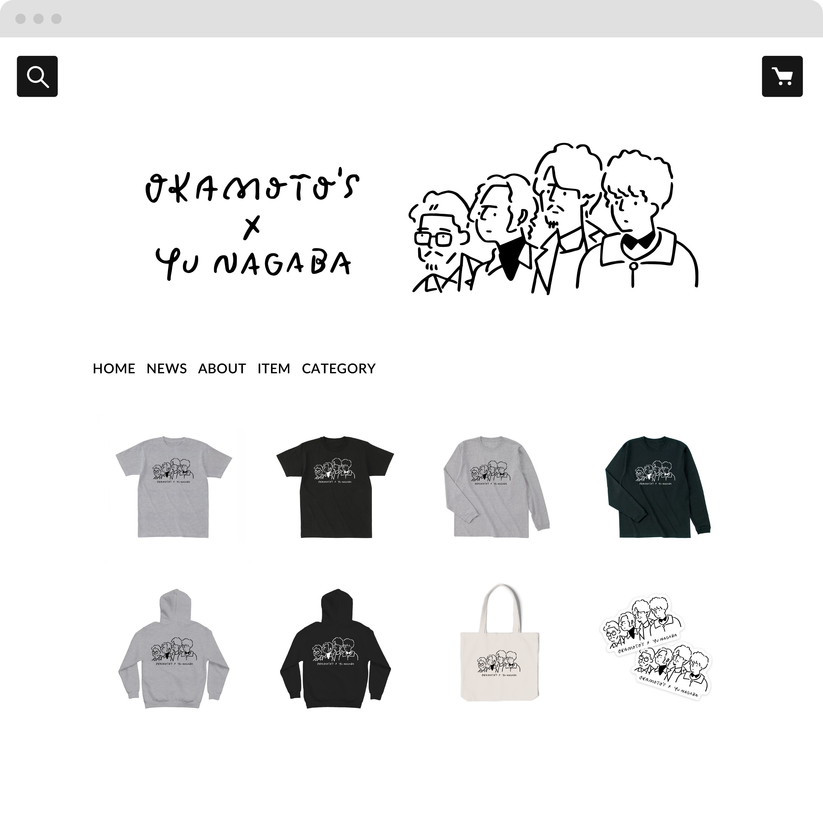 Okamoto S Okamoto S 長場雄 コラボグッズ販売 Storesのtvcmで共演した長場雄さんにイラストを描いていただきました 2月10日より期間限定でショップがオープンします 是非 チェックしてみてください お店つくろう T Co Zlprahmzzb
