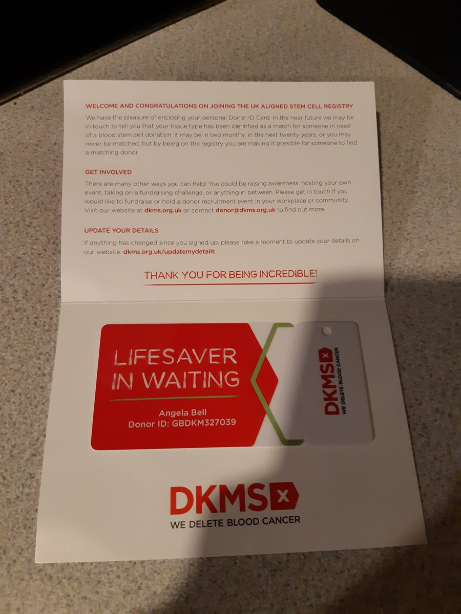 Today this arrived 😁 After doing the swab sample @thealarm at The Sage in November #LoveHopeStrength ❤
