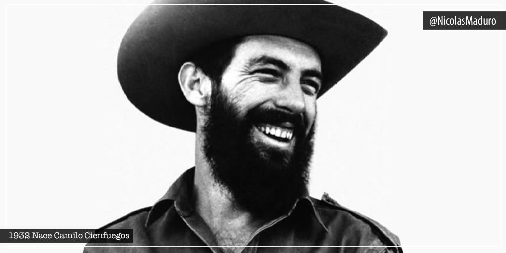 Venezuela conmemora 88 años del natalicio del Héroe de la Patria Grande, Camilo Cienfuegos. Comandante del Ejército Rebelde, hombre de cien batallas que forjó su liderazgo al calor del pueblo. Hoy su sonrisa sigue iluminándonos como faro de lealtad y amor por la causa justa.