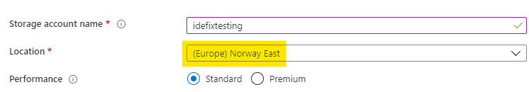 JulianRasmussen's tweet photo. This i like! Creating a new Storage Account in Azure and seeing "Norway East" makes my eyes cry in happiness :) #Azure #MicrosoftNorge #HappyTimes https://t.co/rgIKpHYigV