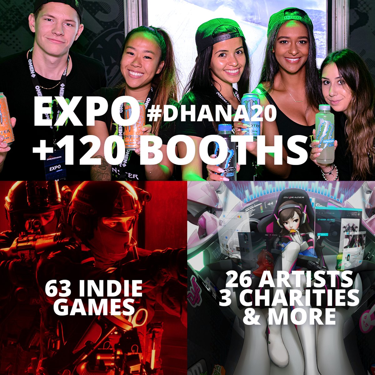 DreamHack Anaheim is going to have a filllllled expo 🤩

With over 120 booths for you to visit!
 
👀 120 expo booths
🎮 63 indie games to check out
🎨 26 artists
💝 3 charities
and more!

Check it out 👇
dreamhack.com/anaheim/expo/