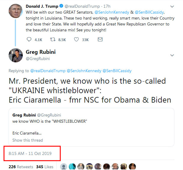 22. - does President Trump know that ERIC CIARAM£LLA, who started the Impeachment HOAX to remove him from office, hired the SNIPERS who killed 100 people?I hope he knows....