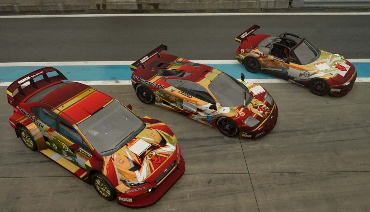 rushracingco's tweet photo. Ya estamos con ansias para la preQ y el comienzo del Evo LATAM CEL 3 !!!
#granturismosport #GTSport #SimRacing #EvoLatamCel3 
@thegranturismo
@fanautoz #Edenasmuladores #ClinicaElPinar #TornoPartes @ORMAsimracing https://t.co/VgjNjumrQm