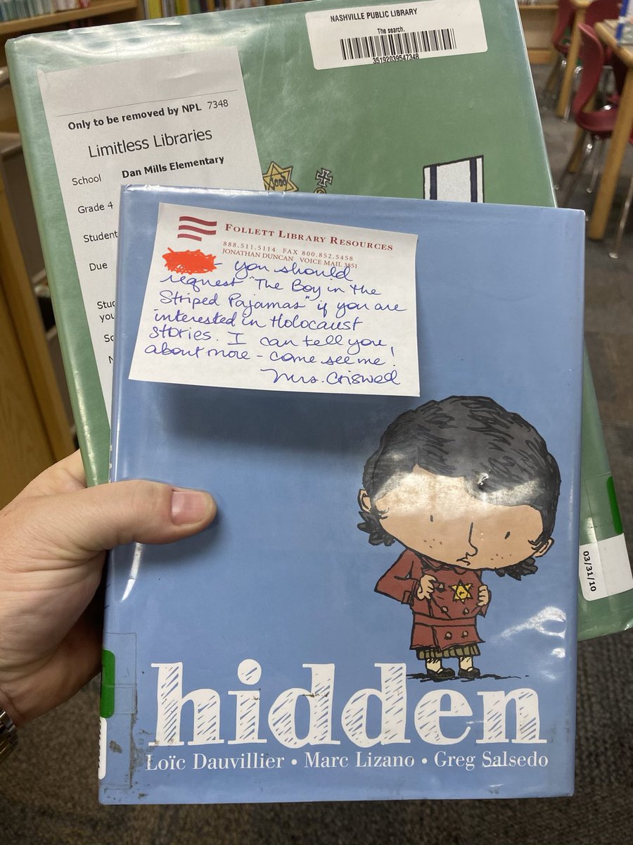 DanMillsLibrary's tweet image. Pay attention to what your students are requesting through ⁦⁦⁦@LimitlessLib⁩ It’s a great opportunity to guide them to other books or even fill in your own collection! #mnpslibhack