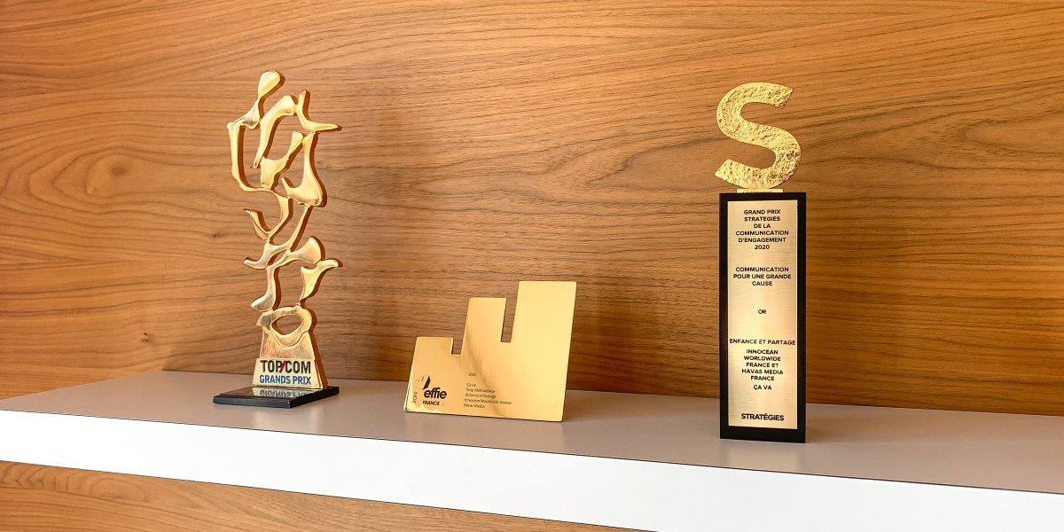 InnoceanFrance's tweet photo. 🏆🏆🏆 Et de trois ! La campagne « ça va » reçoit un nouveau Prix Or pour le Grand Prix Stratégies de la Communication d’Engagement. En espérant qu’il contribuera à briser le silence autour des violences faites aux enfants @EnfPartage @HavasMedia @satellitemylove https://t.co/X6BTFcHnaz