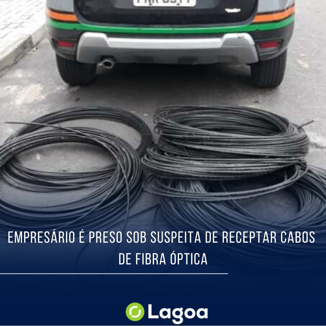 Olagoace's tweet photo. O proprietário de uma empresa provedora de internet foi preso, na última terça-feira (4), sob suspeita de receptar fios de fibra óptica oriundos de furtos, em Fortaleza. A prisão foi realizada pela Polícia Civil do Estado do Ceará (PCCE), após uma investigação. https://t.co/0zTF9YO6sC