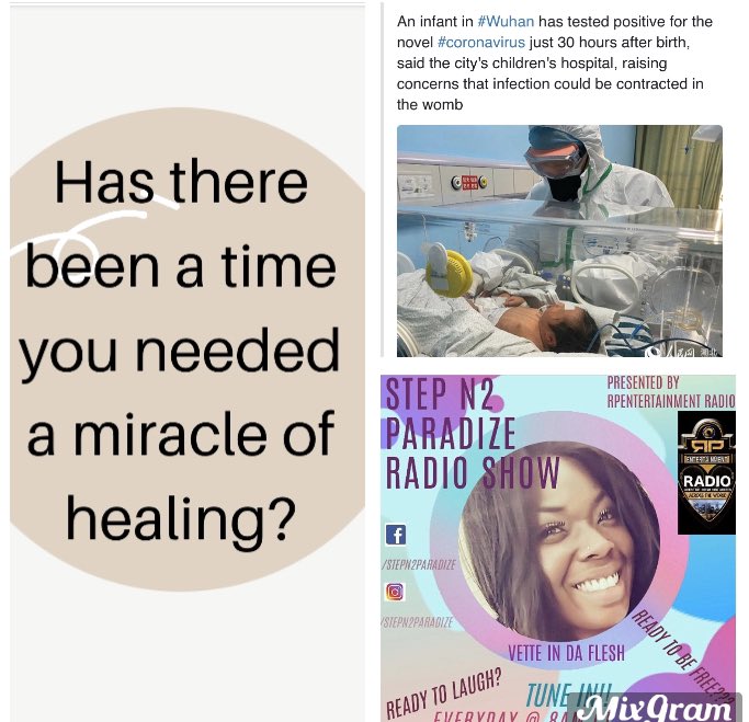 N2Paradize's tweet photo. https://t.co/BtPvWjXD7E
#QuestionOfTheDay
Do you believe in the miraculous healing of God?Have you been healed from something??

#RealTalkSessions #coronavirus 
#Healing #PrayersThatHeal #Virus #coveredwiththebloodofjesus 
#china #russian #deliverance #StepN2Paradize #RPEntRadio https://t.co/jx3MOhfPlf