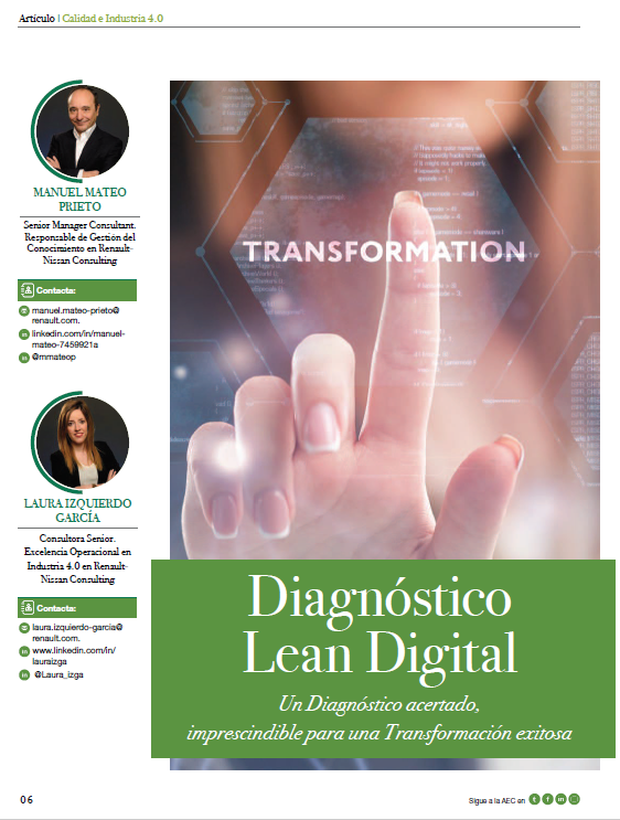 Diagnóstico Lean-Digital. Un placer estar trabajando en esto con  <a href="/Laura_izga/">Laura Izquierdo G</a> Experta en Lean e Industria Conectada 4.0
La Transformación Digital debe ir de la mano de la Transformación Lean y viceversa.