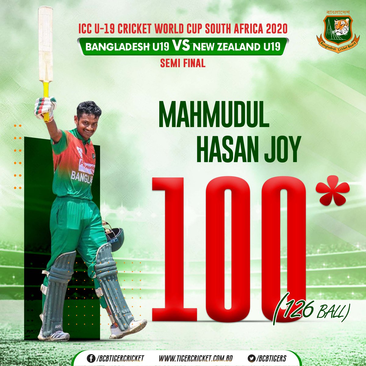 Bangladesh Cricket Icc Under 19 World Cup South Africa Mahmudul Hasan Joy Brings Up His Hundred b Banu19vnzu19 Bangladesh Cricket Icc Under 19 World Cup South Africa Mahmudul Hasan Joy Brings Up His Hundred b Banu19vnzu19