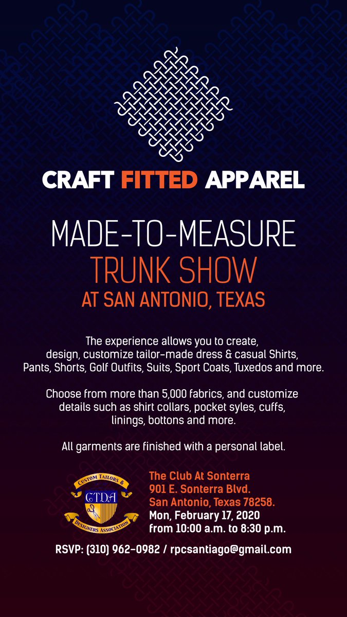 CraftFitted's tweet photo. We would like to invite you to participate on our event. #CFAExperience https://t.co/E35EnsAENH