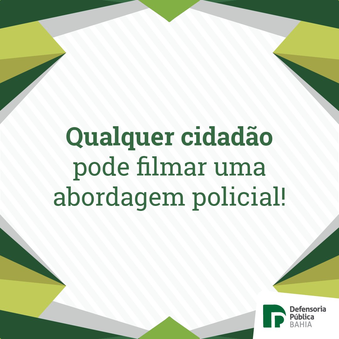 DefensoriaBahia's tweet photo. Nossa cartilha sobre abordagem policial está disponível no nosso site! 

Acesse e saiba quais são seus direitos e deveres em situações com essa:
https://t.co/9VOC2wUTRa https://t.co/2c65qi8YTQ