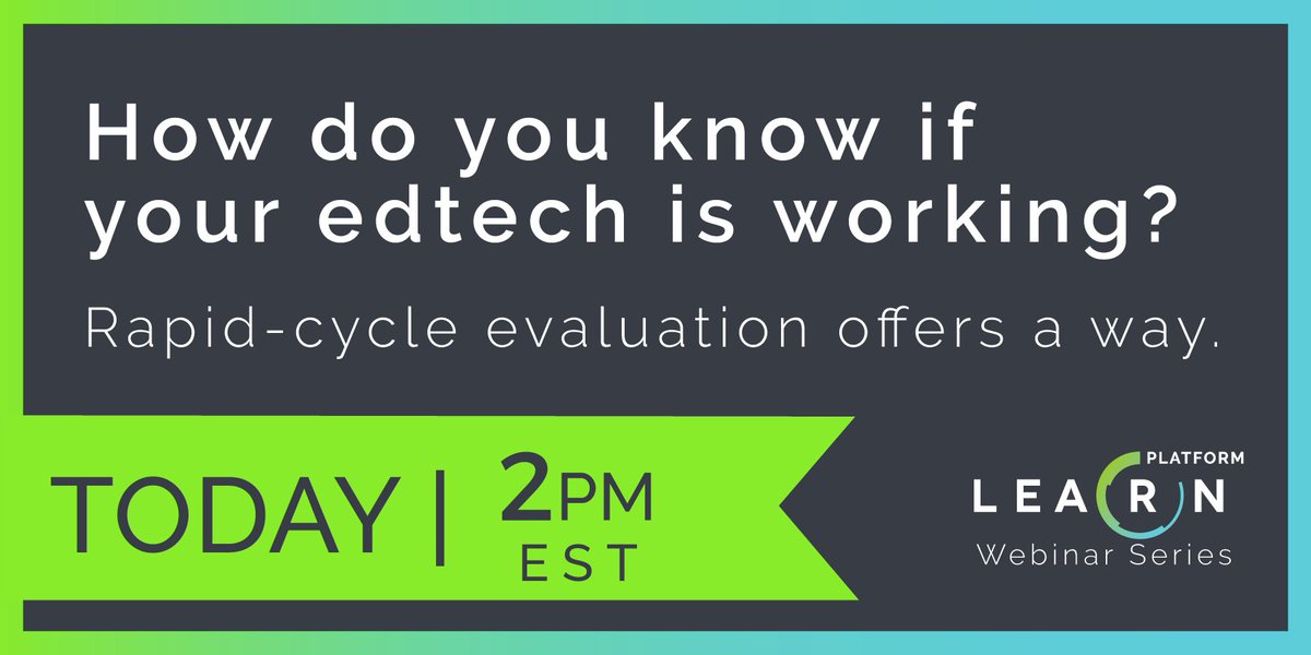 Today is the day! It's not too late to sign up for our webinar on rapid-cycle evaluation. Click below to learn more and register. ow.ly/Kkzf50yfeSp