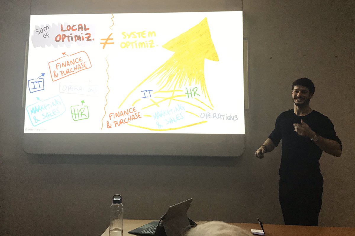 Optimising the whole system can do so much more than all kinds of local optimisations. <a href="/arturmargonari/">Artur Margonari</a> #scabru #scabru20