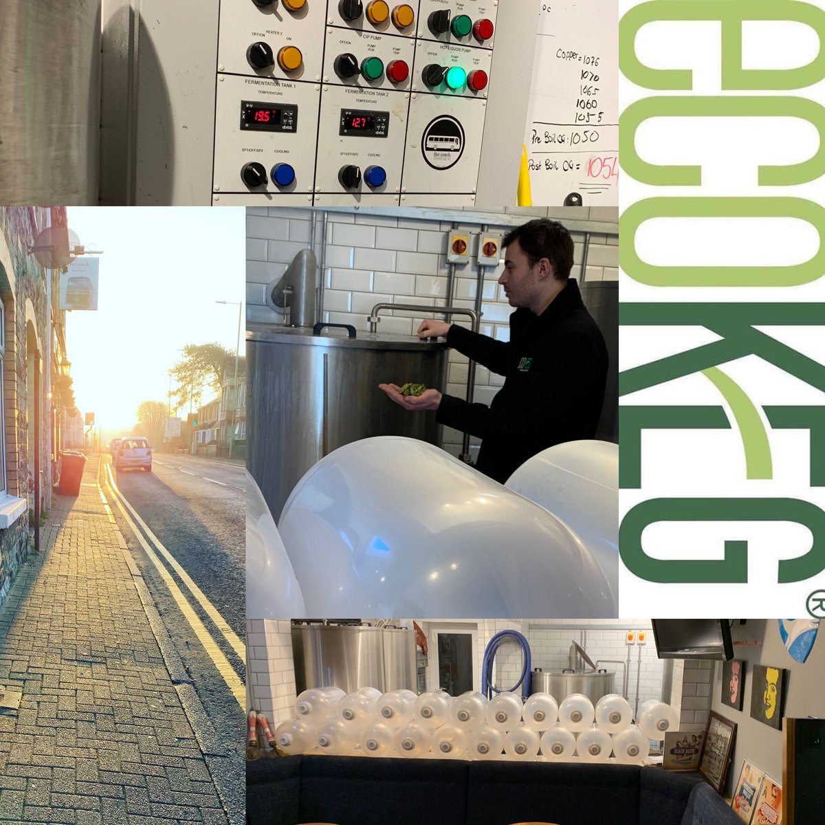 Great day brewing with Lloyd at The Coach Brewery and Pub - now we get to clean #brewerslife #brewer #craftbeer #keg #clean #brewday #ecokeg #brewpub #drinklocal