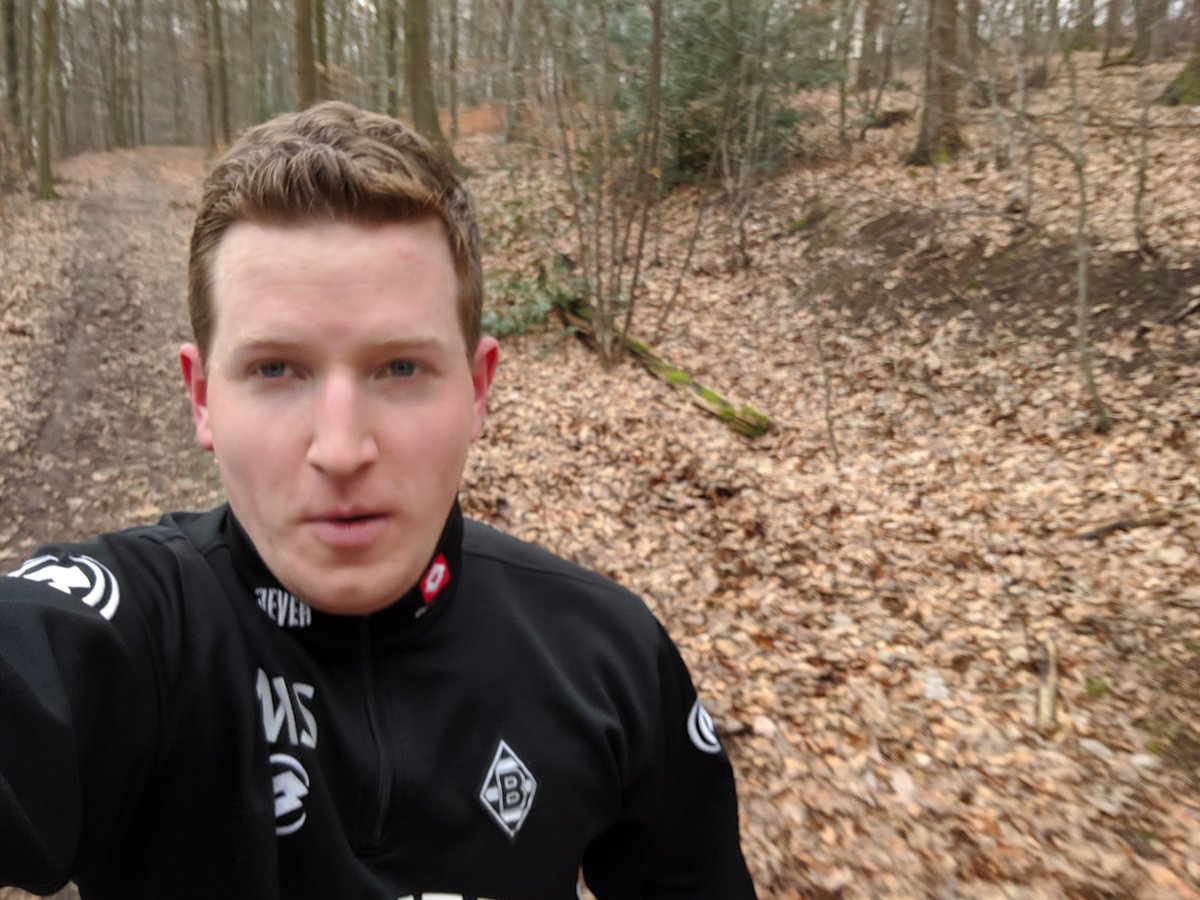 Exhausted picture of me running through Wuppertal 