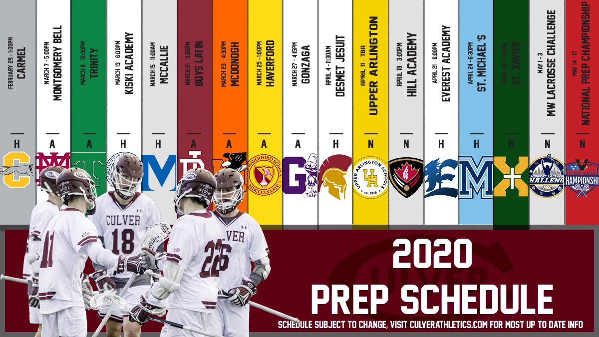 Excited to release our 2020 Prep schedule!