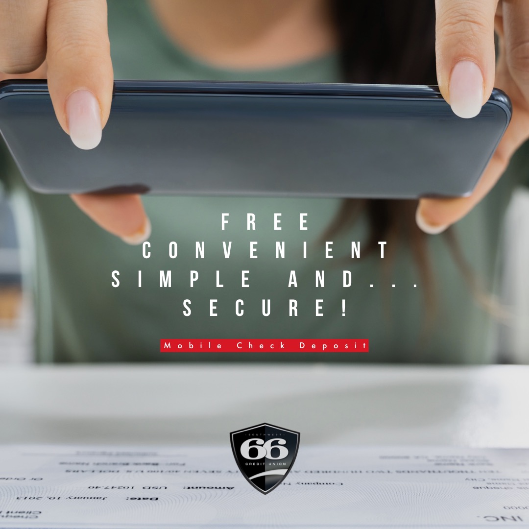 SW66CU's tweet photo. Free banking app, free mobile deposit.  Tap, snap and deposit.  Mobile check deposit is by far the most convenient way to transact your check deposits.  Save a trip to the branch by downloading our mobile app.   #SW66 #MobileBanking #MobileCheckDeposit #Convenient https://t.co/6EgDOZrdAU