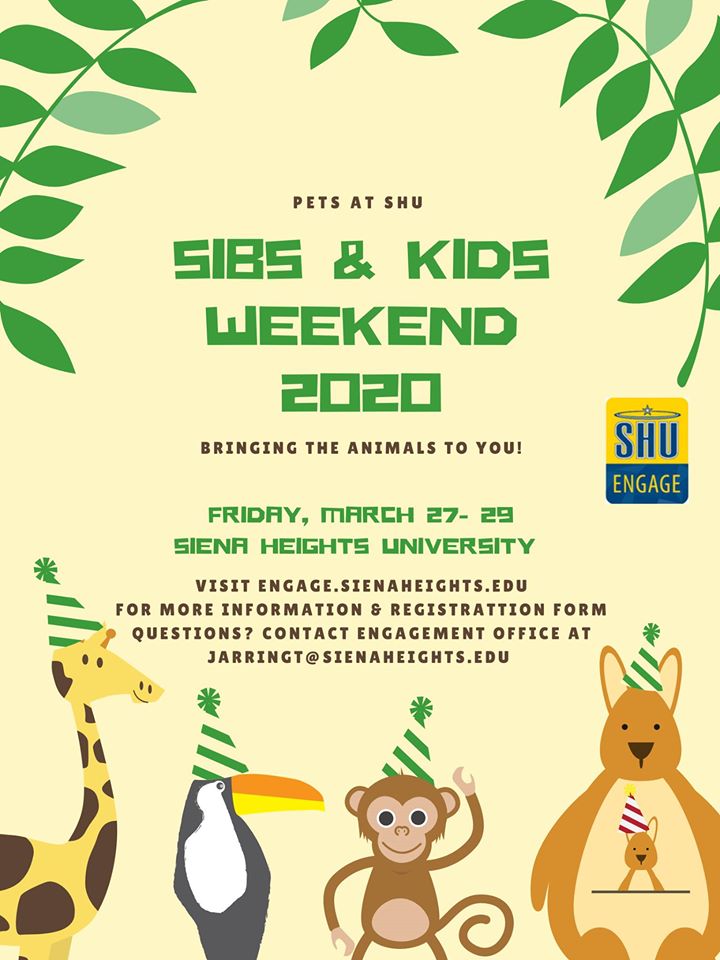 SIBS &amp; KIDS WEEKEND!! Bring your sibs for a fun weekend! engage.sienaheights.edu/sibs--kids-wee…