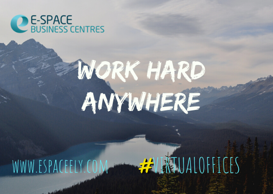 As the picture says, work hard anywhere. If you work from home but want a business address, use us as your virtual office. You’ll get a city centre address plus discount on services. #EspaceEly #startups #virtualoffice #businessaddress #Ely #Littleport #professional