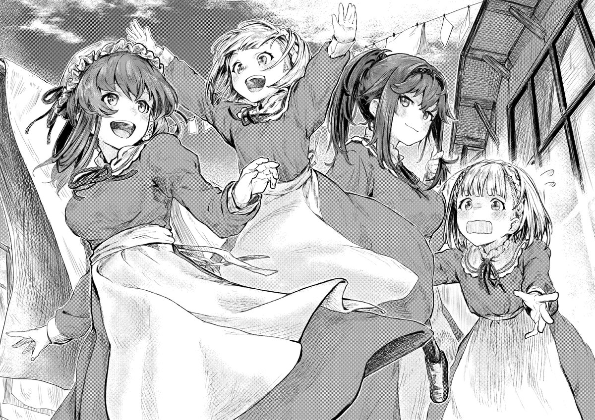 TH_autumnthree's tweet photo. 「雪女の宿」の子たち描きました。 https://t.co/jgeuKd47vP