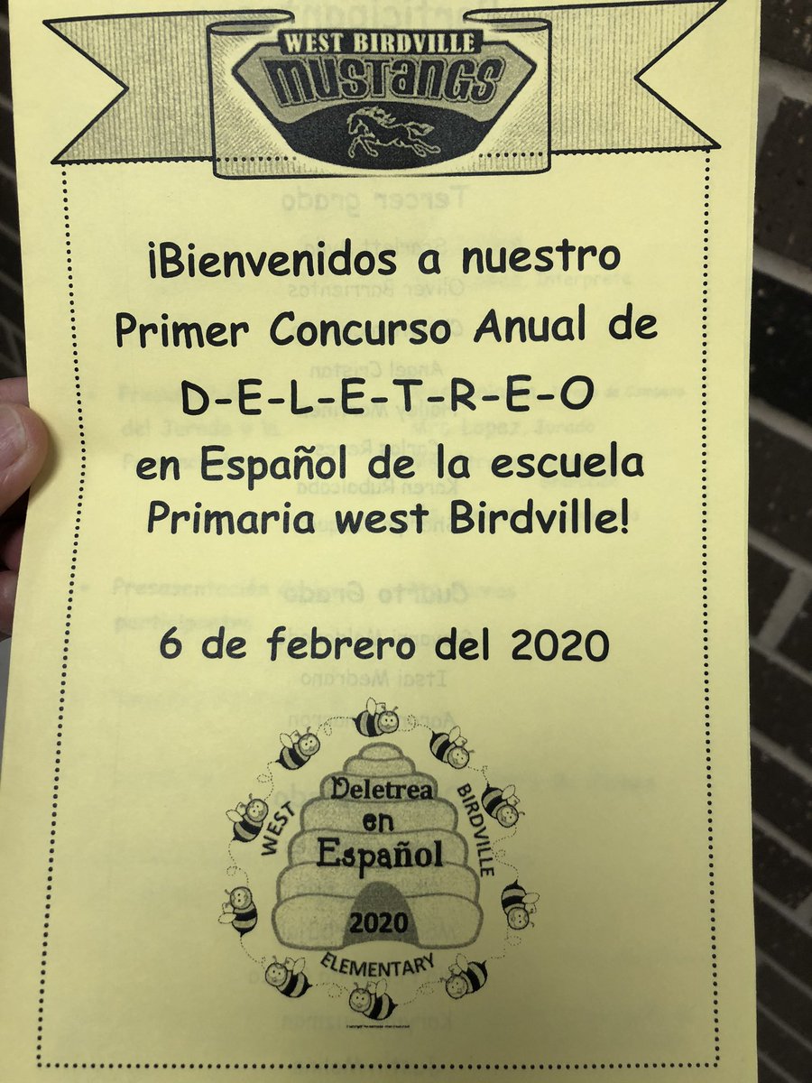 y_olmeda's tweet photo. Primer deletreo en Español @WestBirdville
Muy feliz de disfrutar este momento y apoyar a nuestros niños. ❤️ Español
#BirdvilleISD #dualiscool #deletreoenespañol #multilingualdepartment
@mariasaladin1 @BirdvELLeISD https://t.co/wKoi9BGFPF