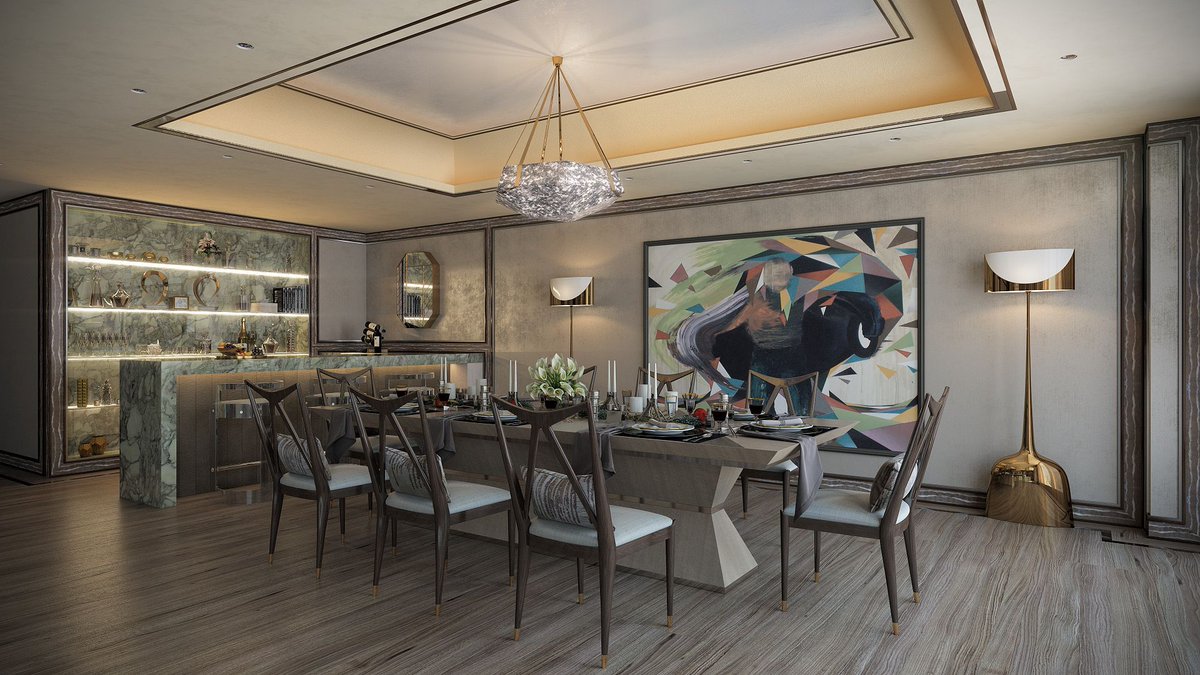 Beautiful dining room with sleek design elements that bring out the flavor in the home and foster memorable evenings.

#CDSprojects #carlisledesignstudio #matthewcarlisle1